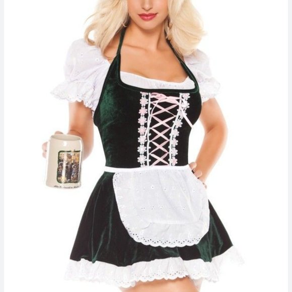 coquette Other - Sexy Holiday Christmas Costume S M Costume Mrs Santa Claus Womens Green lingerie